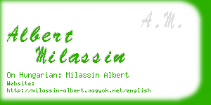 albert milassin business card